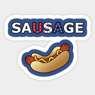 Patriotic BBQ Sausage Sticker